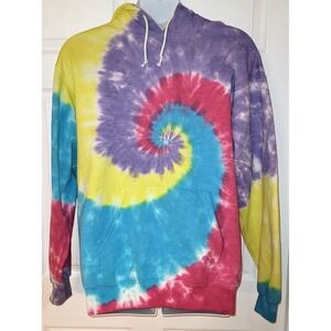 Artist Union Clothing Co Rainbow Tie‎ Dye Hoodie Sweatshirt Large